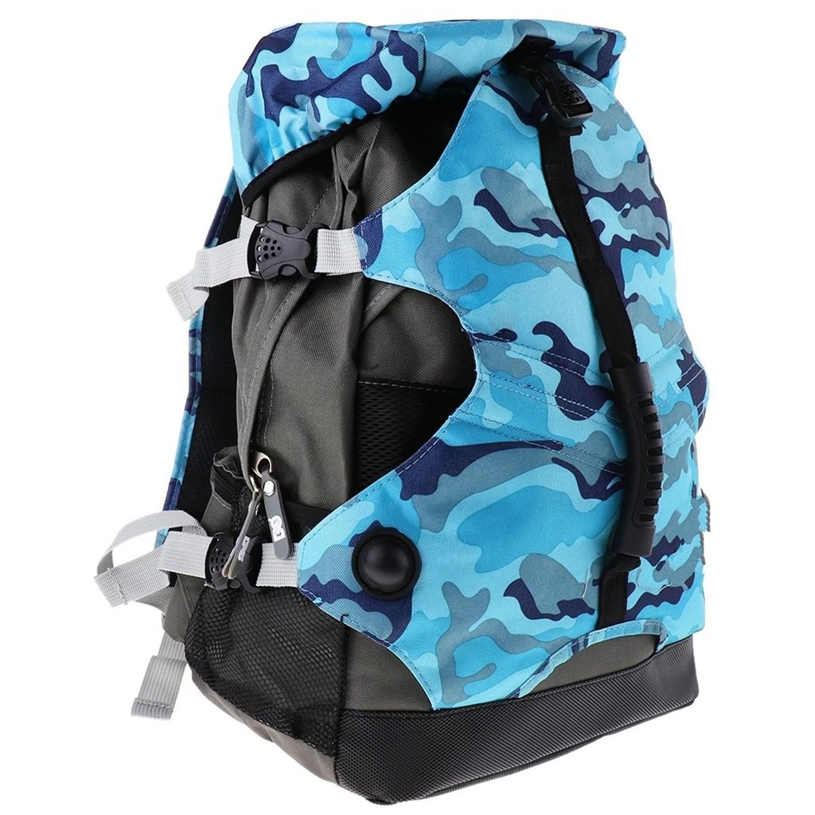 Mochila para Patines， Mochila for Botas de esquí, Patines, Zapatos Patinaje en línea, Bolsa Transporte, Mochila(Camouflage Blue)