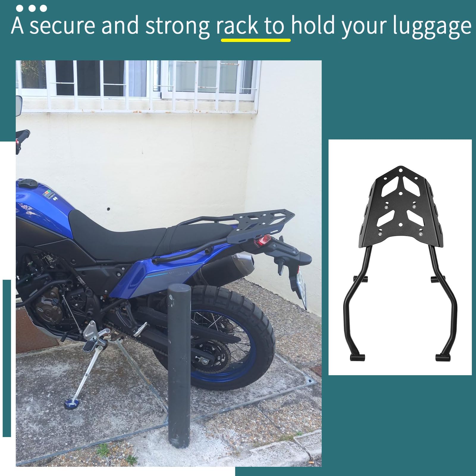 Soporte para portaequipajes Trasero para Motocicletas compatibles con Tenere 700 XTZ700 XTZ690 XTZ 700 XTZ 690 Accesorios 2019-2024