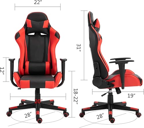 Miniatura 87 de Modern-Depo Black Virgo Zodiac - Silla de juegos con diseño ergonómico, giratorio y reclinable ajustable, capacidad de carga de 330 libras Virgo