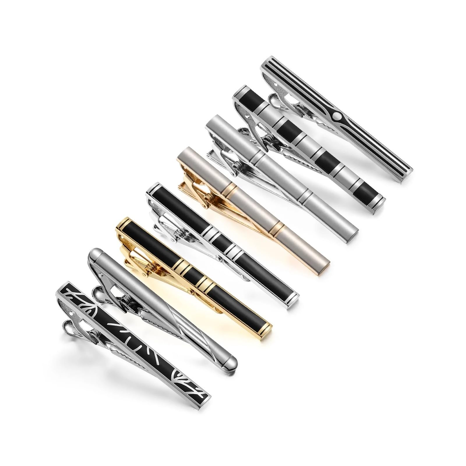 7/8-teiliges Krawattenklammer-Set mit Geschenkbox, Hochzeitsgastgeschenk, luxuriöser Herrenschmuck, Geschäftsmann, Hemd, Manschettenknöpfe, Geschenk for den Ehemann