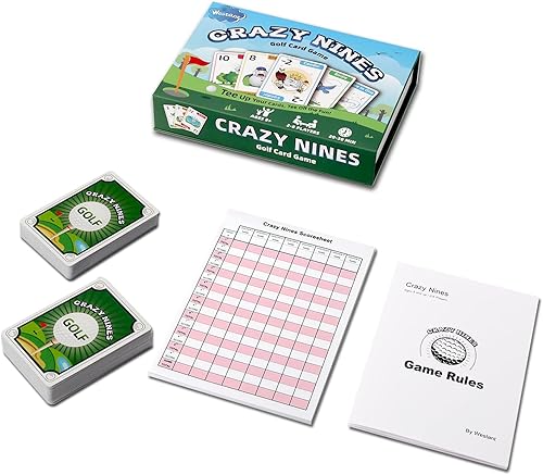 Miniatura 6 de Crazy Nines - Juego de cartas de golf - Juegos de cartas divertidos para niños de 8 a 12 años, adolescentes y adultos, los juegos de cartas