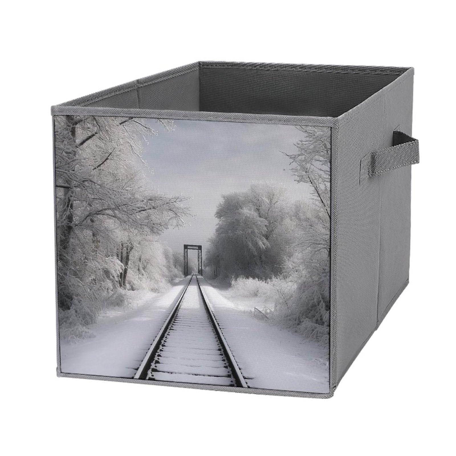 Bacs de rangement pour vêtements imprimés de trains dans la chambre