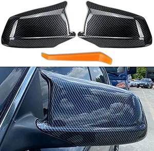 Qlhshop Carbon Fiber Pattern Side Mirror Covers for 2011–2013 BMW 5 Series F10/F11 (Pre-LCI)