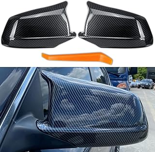1 Pair Car Side Mirror Covers Caps Replacement for 2011-2013 BMW 5 Series F10 520i 523i 535i F11 530i Pre Lci Model Exterior Carbon Fiber Accessories Auto Tuning Body Parts & Trim - M Style