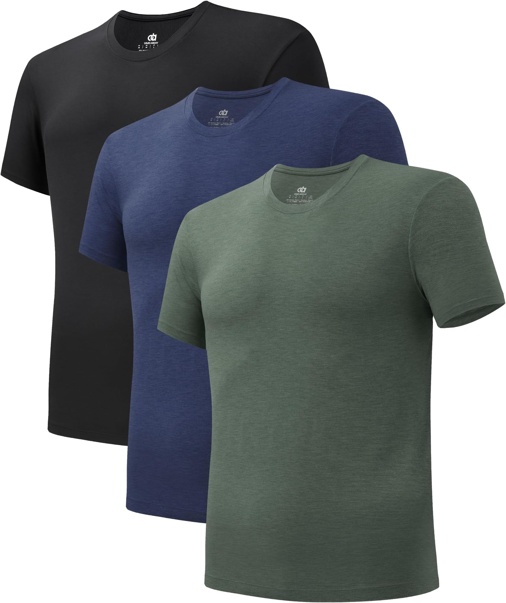 Men's Moisture-Wicking Crewneck Undershirt 3 or 5 Pack