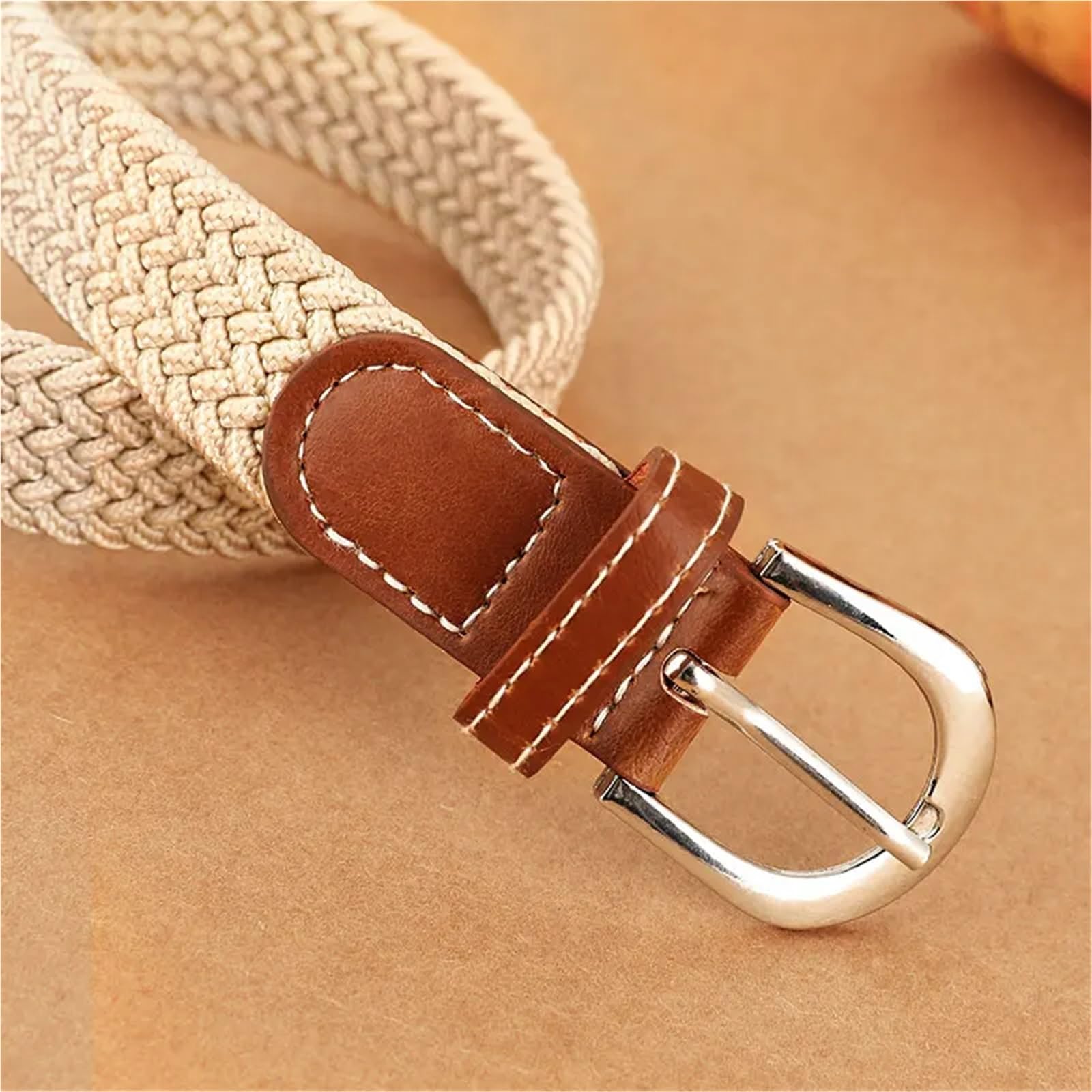 Ceinture En Cuir Pour Femmes Ceinture tissée élastique et for femmes, 2 pièces, en une seule tenue, ceinture Denim décontractée polyvalente for hommes Pour Femmes