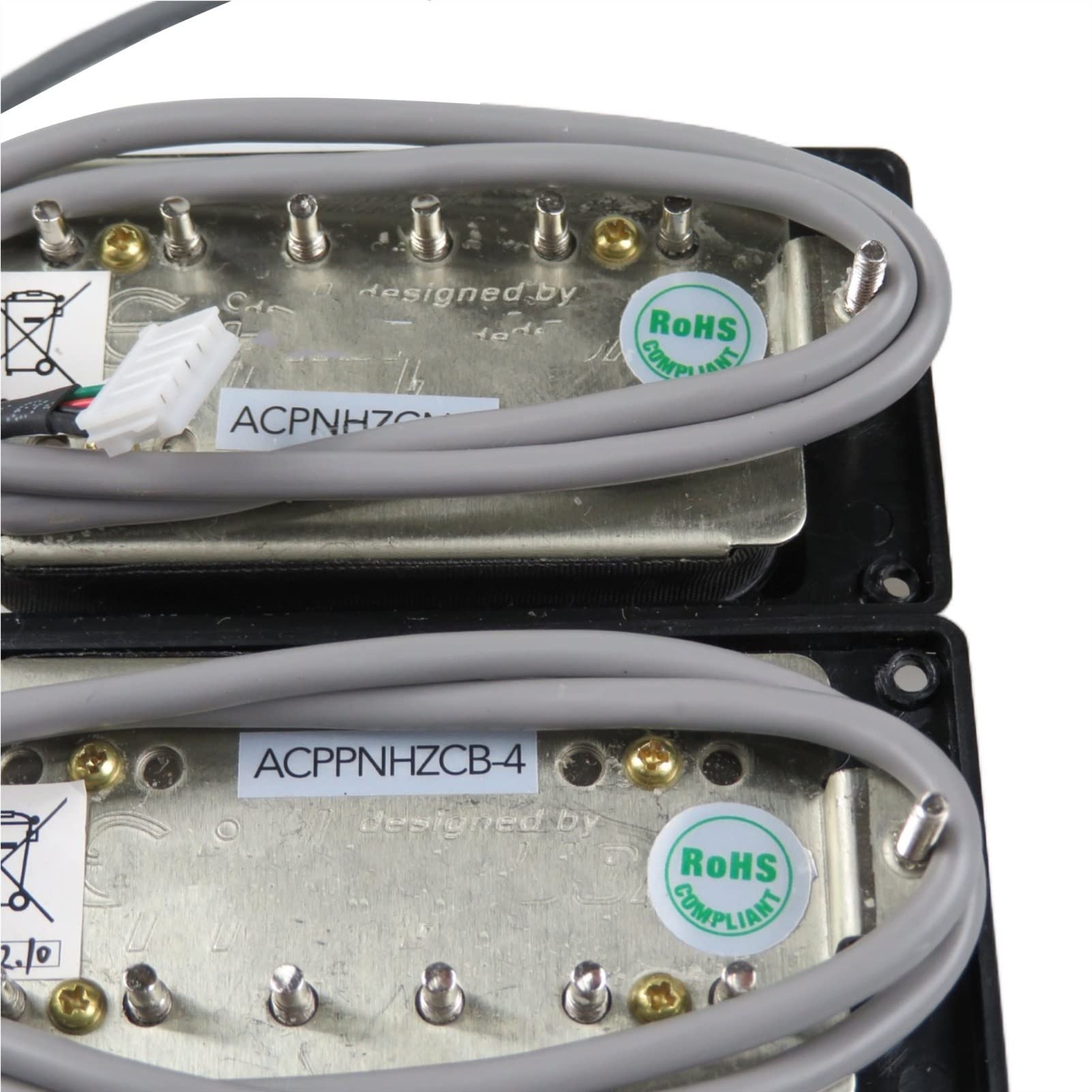 Pastillas De Alnico V Humbucker Probucker Push Pull para Gibson Pastillas de Guitarra (Color : Golden BK Frame)