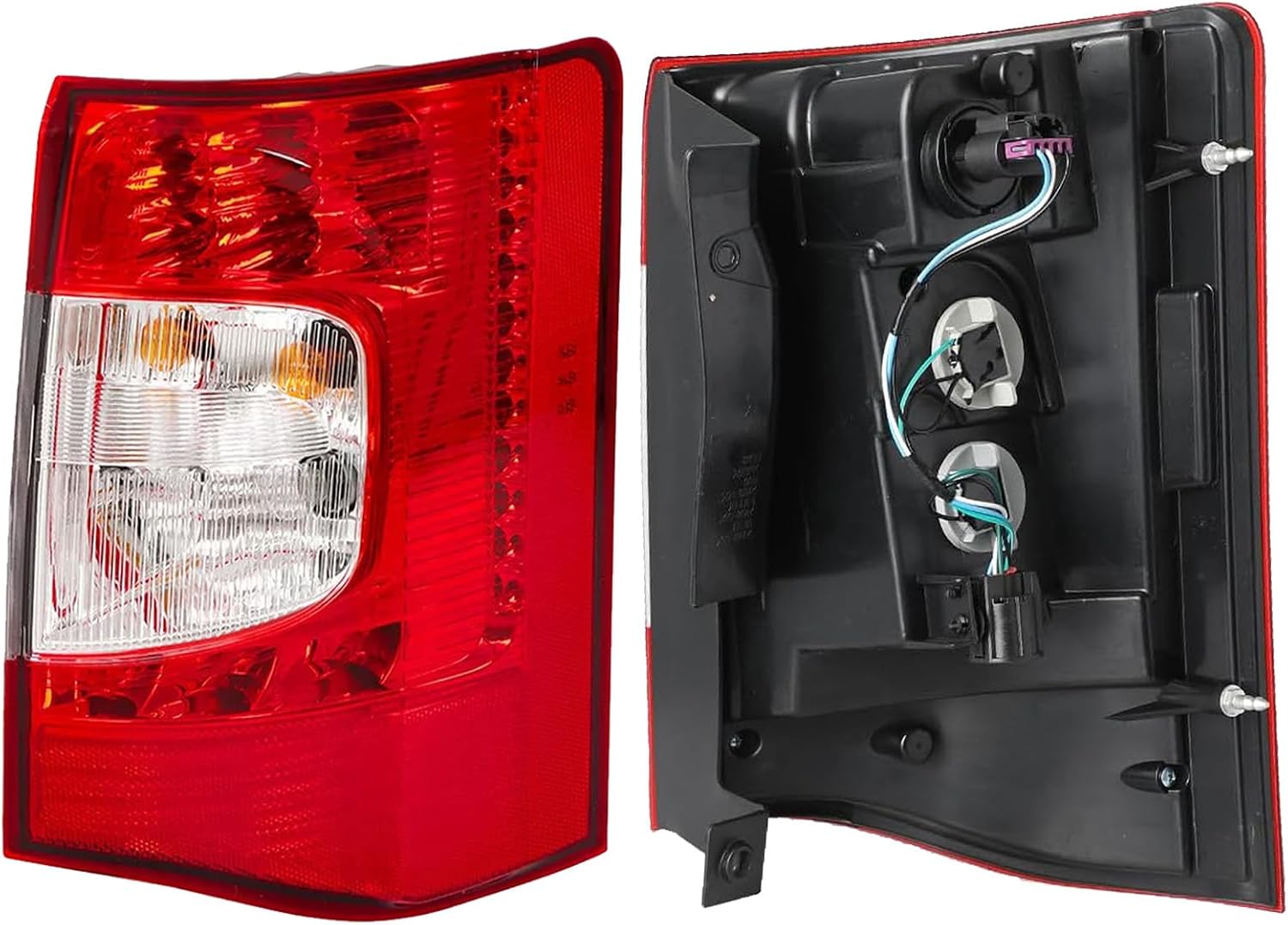 LED Halogen Tail Lights Compatible with 2011 2012 2013 2014 2015 2016 Town & Country Driver and Passenger Side Taillights Brake Signal Assembly, CH2801198 CH2800198