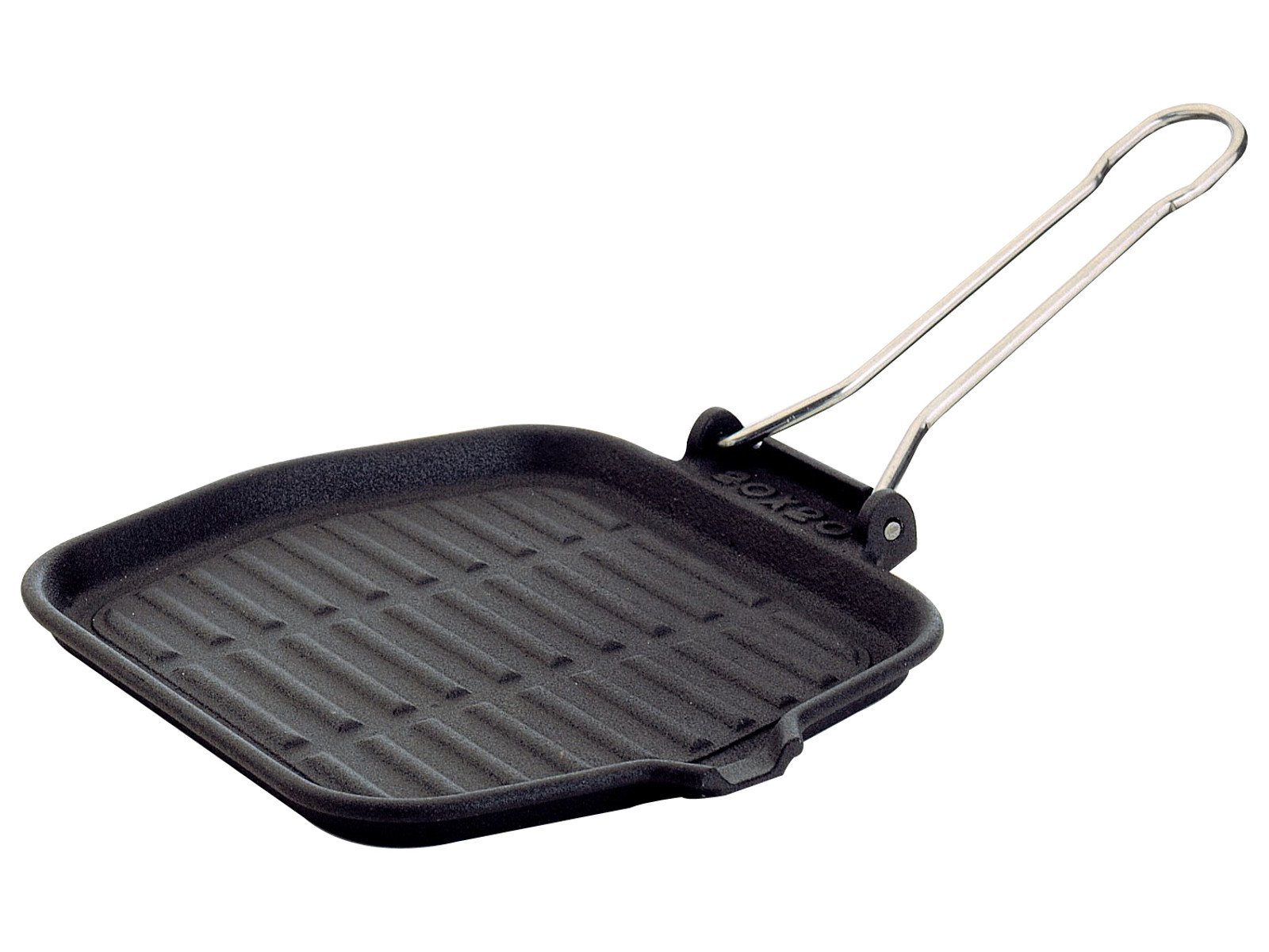 Ilsa Monodietella Cast Iron Grill Pan, Aluminium, Black, 20 x 20 cm