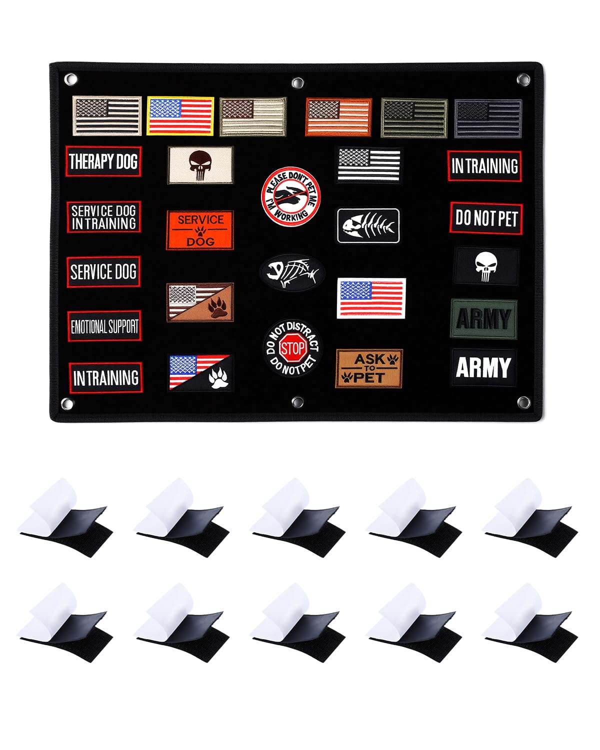 Photo 1 of **NO HOOKS***UCEC Tactical Patch Display Panel Board for Military Army Hook and Loop Emblems Organizer, 18 x 24 in Patch Board for Morale Patches, Military Patches, Patch with 10 Hook Loop Pads