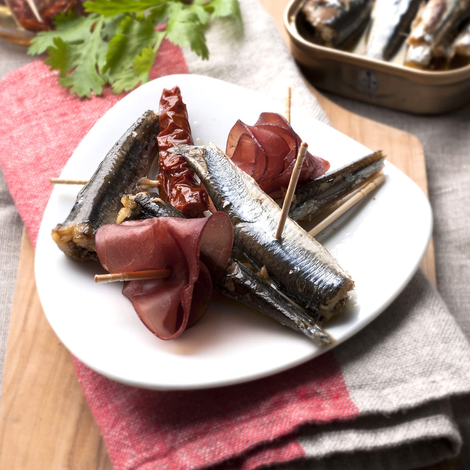 Anchois entiers à l'huile d'olive vierge extra Pointe de Penmarc'h le lot de 6 boîtes de 115 g - Livraison en 2 à 3 jours ouvrés depuis la Bretagne
