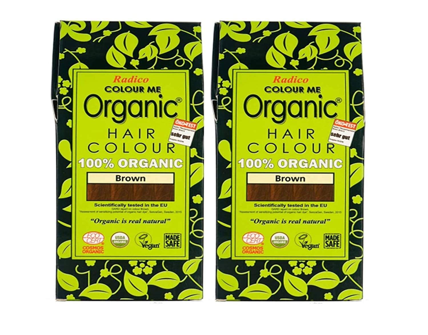Radico Colour Me Organic Brown Hair Colour - 100g-Set of 2