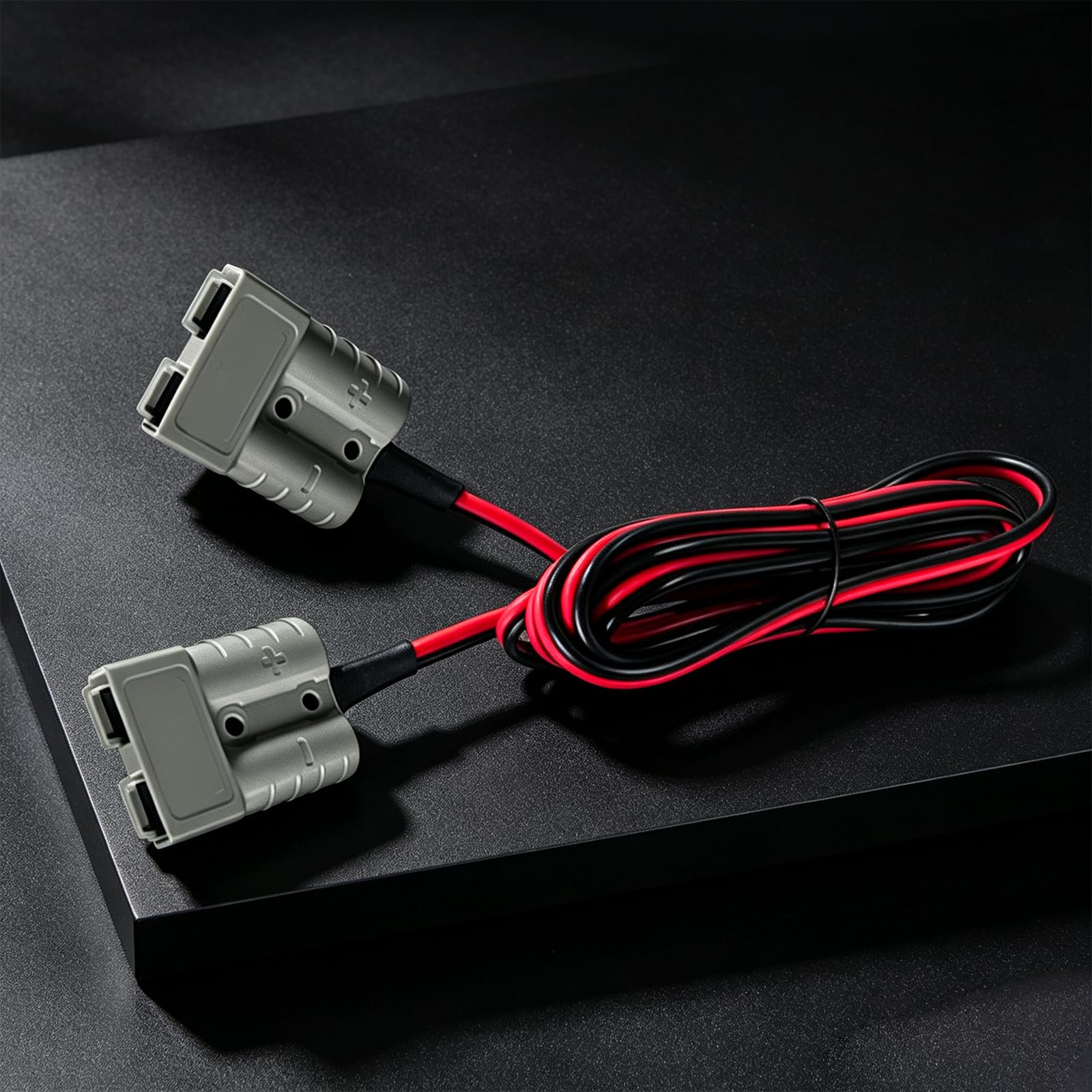 Extensión de cable de batería negra con enchufes SB50, 10 metros