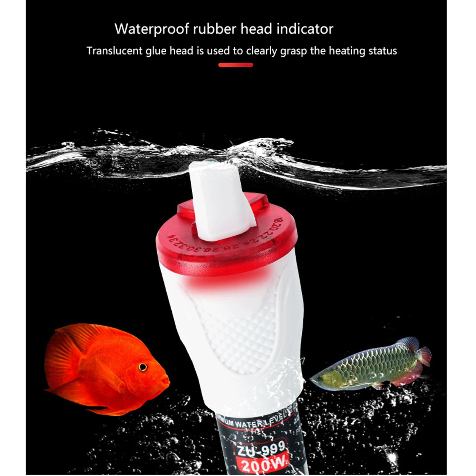 Rod di Riscaldamento in Acciaio Inox Fish Tank Rod Termostato Automatico con Manicotto di Protezione,500W