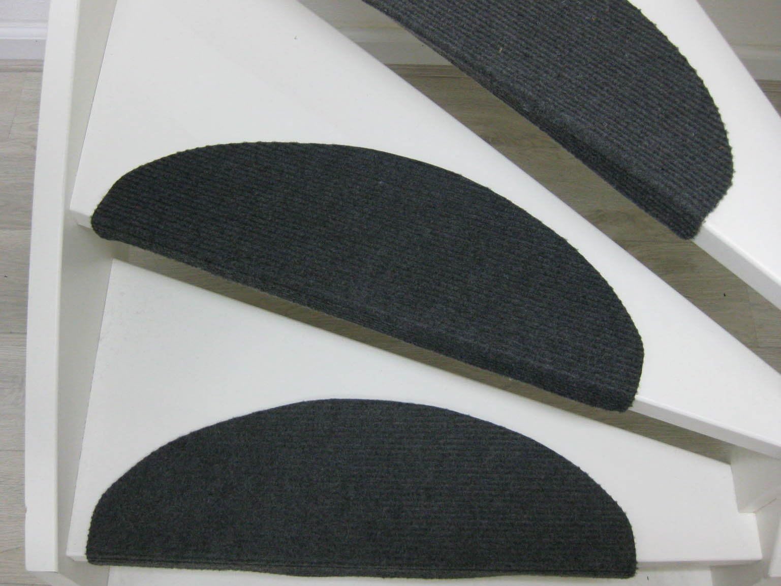 Teppichwahl Carpet stair pads/treads Lilongwe 65 x 25 cm blue hard coal beige (Black)