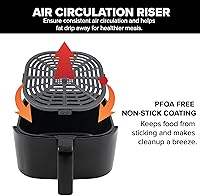 Vista 5 de Nuwave Brio Freidora de aire de 2.6 cuartos de galón, controles digitales de pantalla táctil y pantalla fácil de leer, controles de temperatura