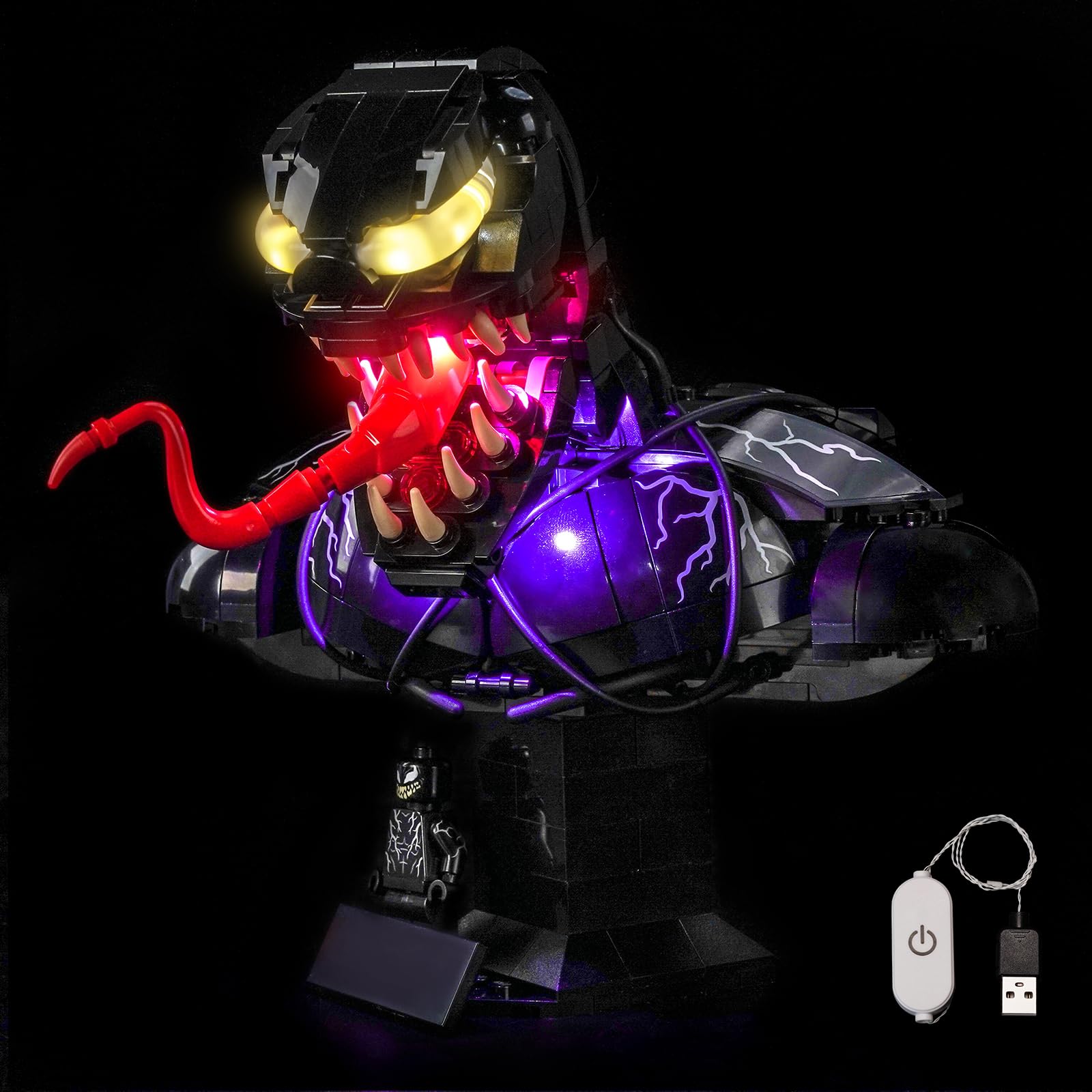 Light Kit Compatible with Lego 76356 Venom Bust (No Model)