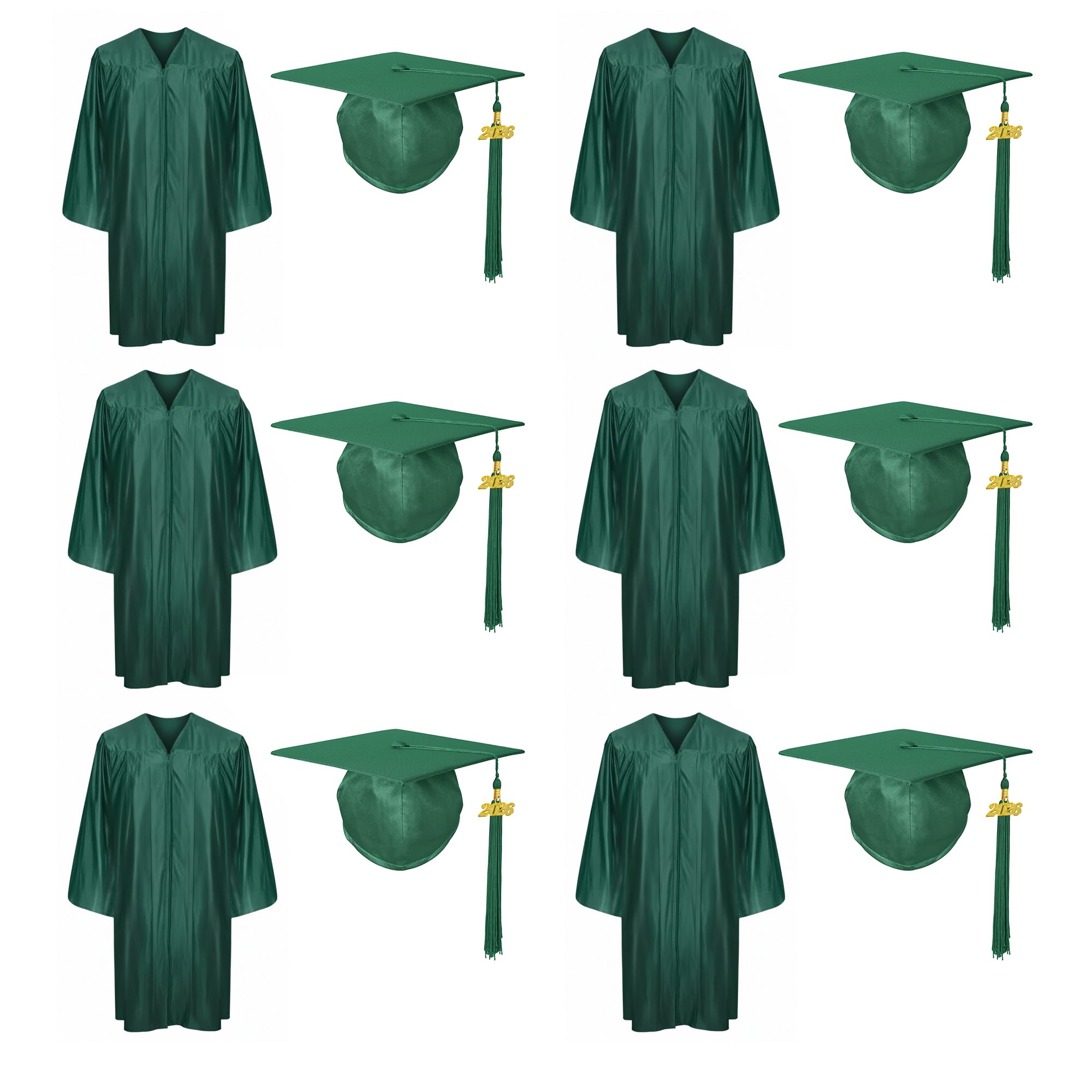 Shiny Preschool Kindergarten Graduation Cap Gown Set for Kids With 2026 2025 Tassel Charm