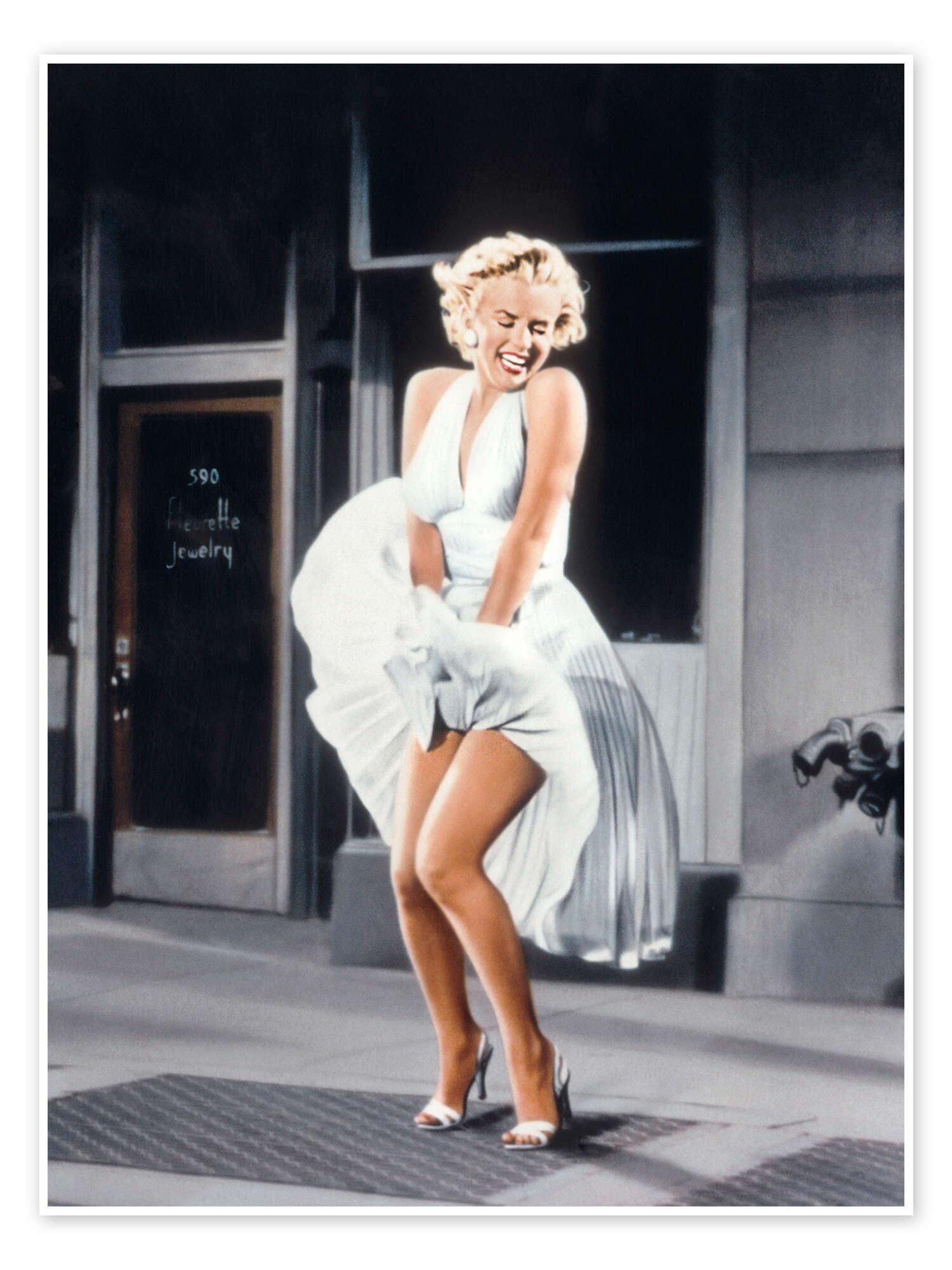 Posterlounge Marilyn Monroe, Quando la moglie è in vacanza, 1955 Poster | 100 x 130 cm Quadri Decorazione per pareti