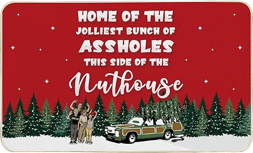 Vista 9 de Regalo de vacaciones de Navidad de National Lampoon, alfombra divertida para puerta de vacaciones, decoración de mercadería de las vacaciones