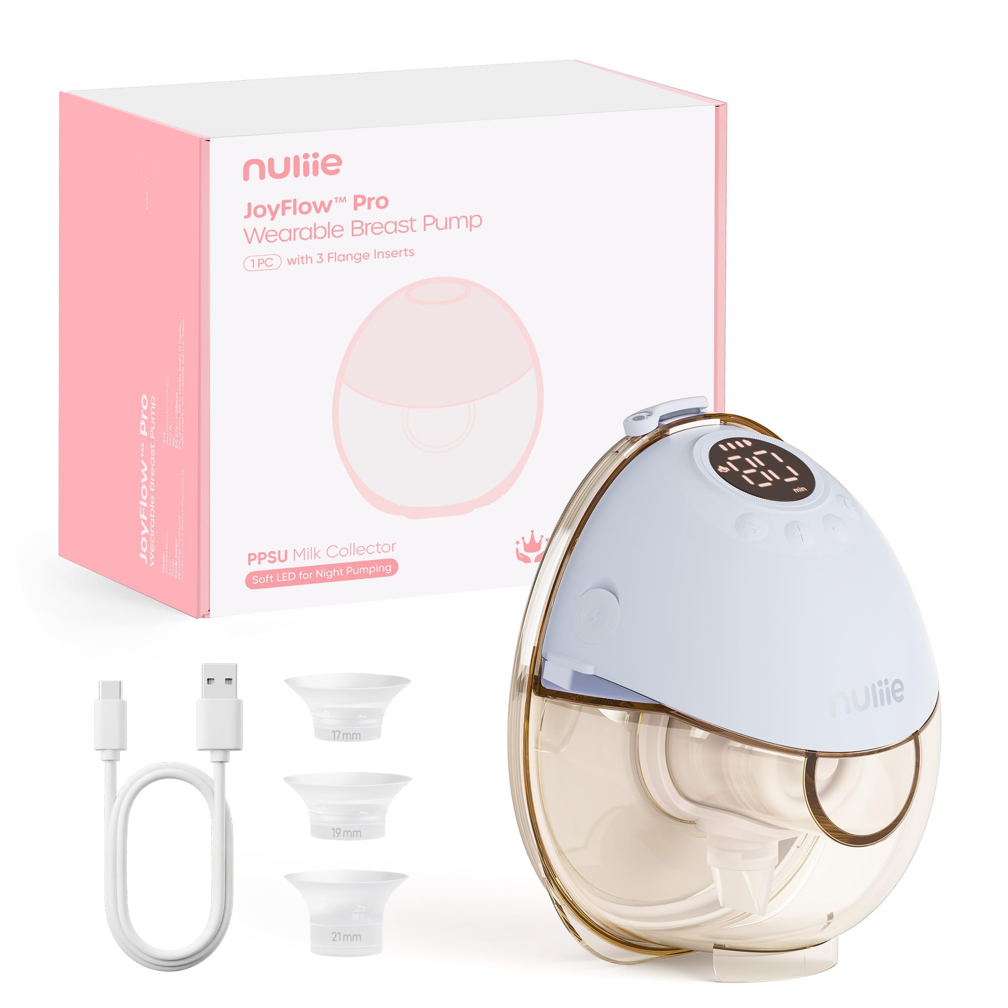 Nuliie JoyFlow Pro Tiralatte Elettrico Portatile, Blu Cielo, 1 Pezzo