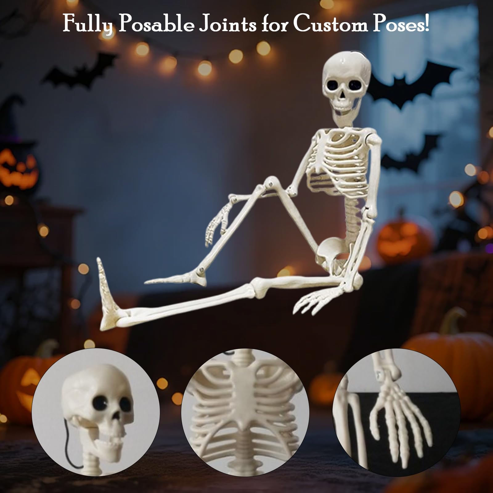 Snapklik.com : Merkaunis 18 Pcs Realistic Skeleton Decorations, Outdoor ...