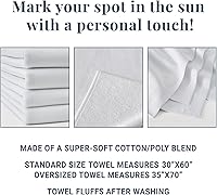 Vista 14 de Let's Make Memories Toalla de playa personalizada – Toalla deportiva de piscina para niños de todas las edades – para campamento, escuela