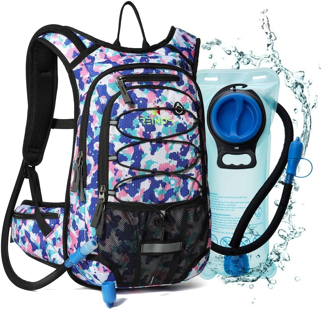 REINOS Hydration Backpack with 3L Bladder for Men & Women, Daypack with Thermal Insulation | Great for Hiking, Running, Cycling, Camping, Skiing, Outdoor Activities
