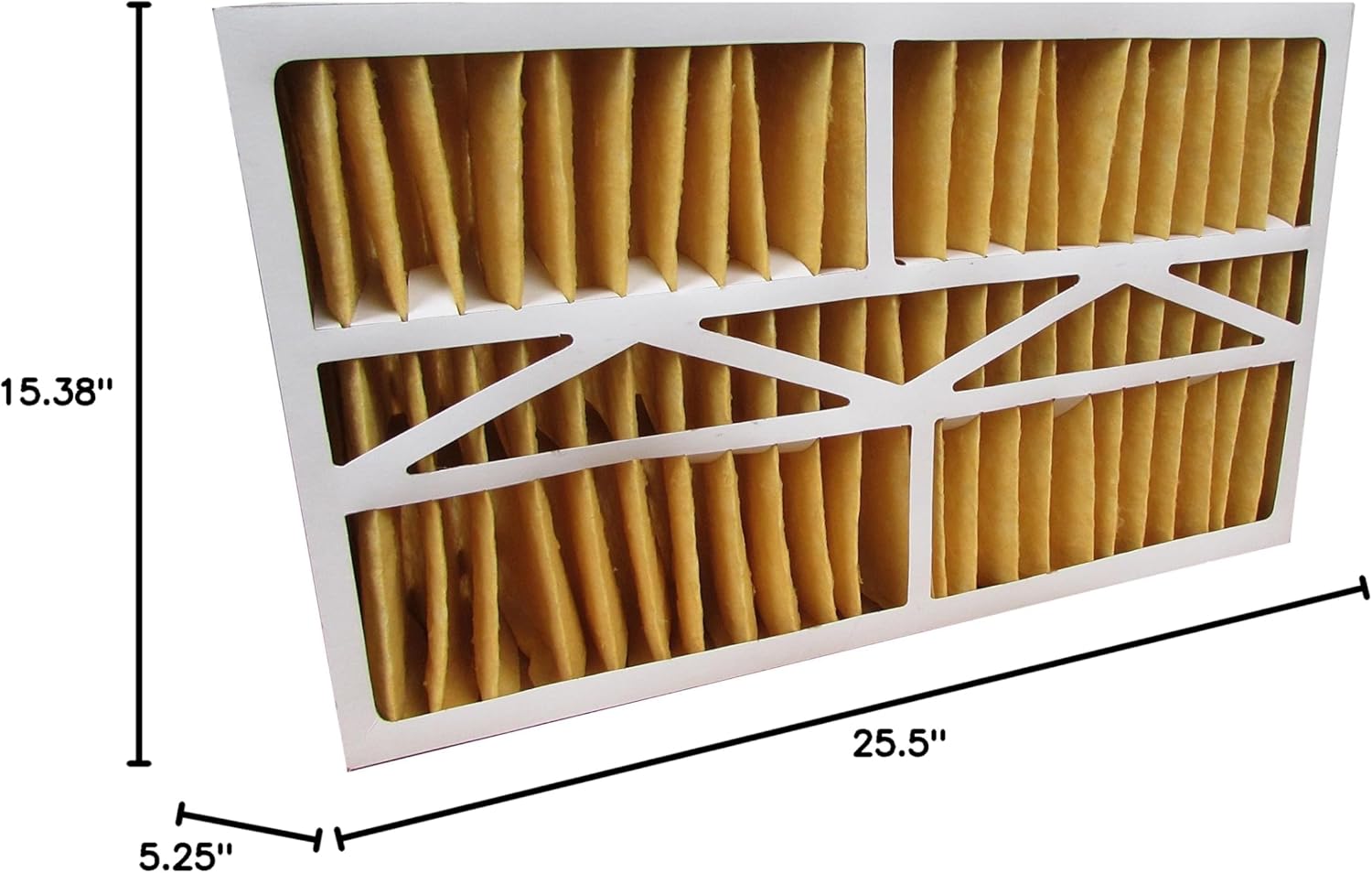 M1-1056 MERV 11 Replacement Media Air Filter for Series GMU/GBB Size 16x25x5 (Actual size: 15 3/8" x 25 1/2" x 5 1/4")