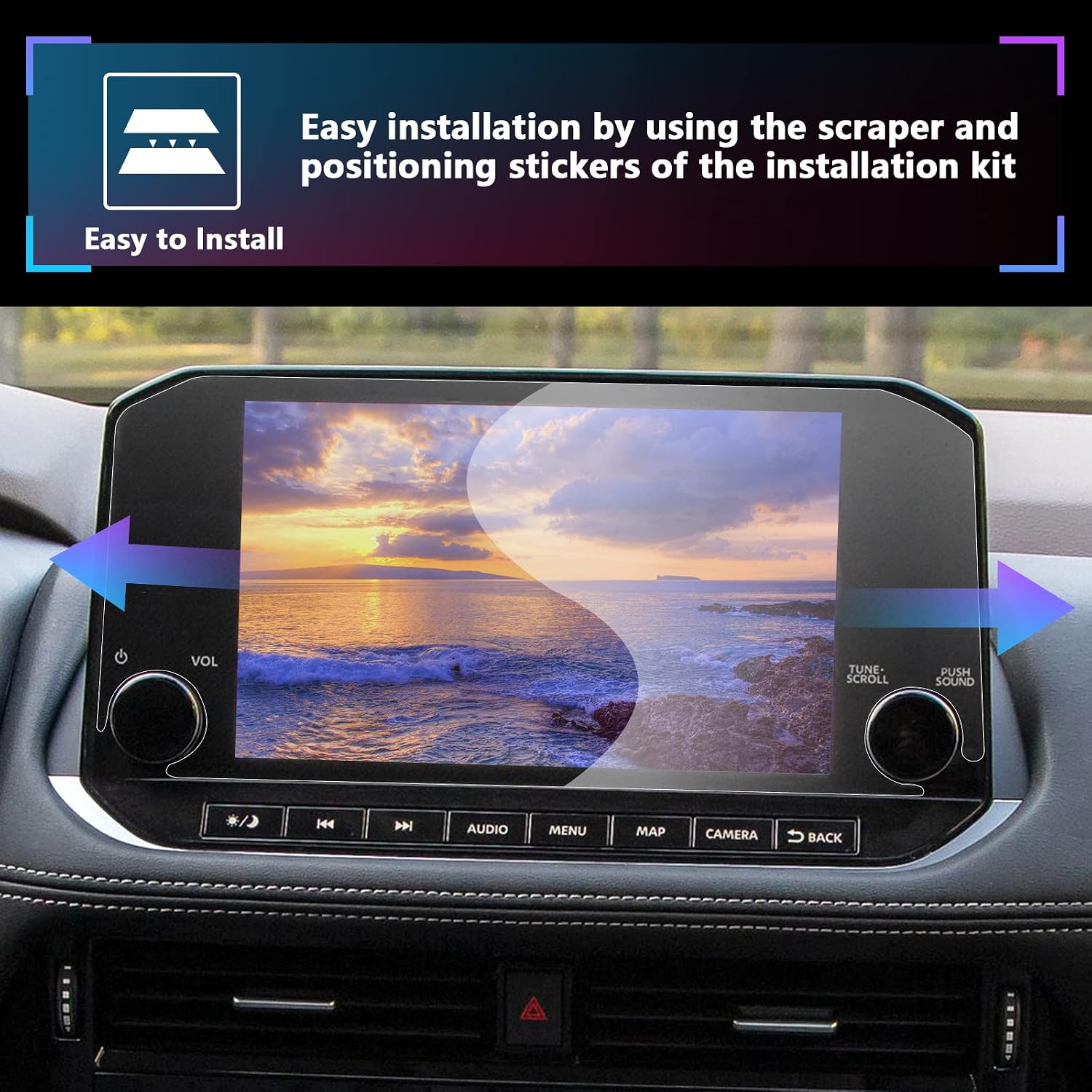 SXCY 2022-2024 2025 Pathfinder Screen Protector (Only for SL/Platinum 9 In) for 2022-2024 2025 Nissan Pathfinder Accessories Touch Screen(2PCS Nano)