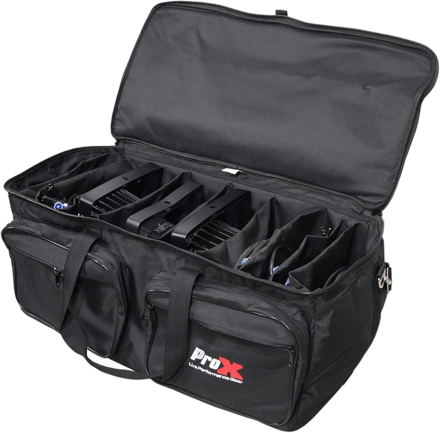 ProX XB-CP46 MANO Large Utility Carry Bag with Dividers for Cables LED Lighting Tools Microphones DJ Accessories Organizer Travel Storage Bag