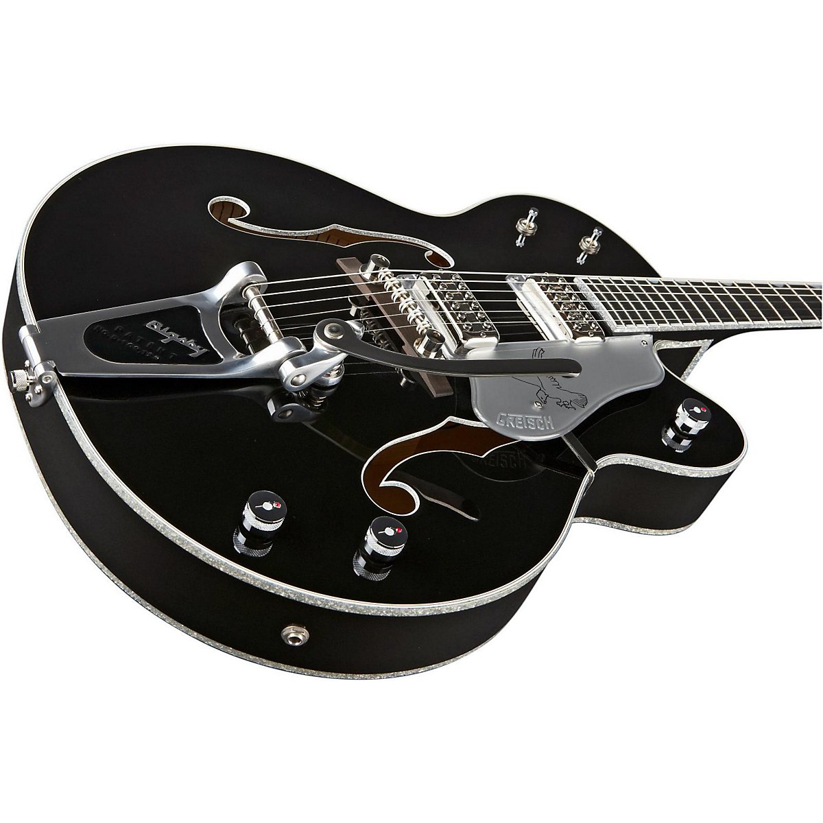 GRETSCH G6136TSL シルバーファルコン Gretsch G6136TSL Silver Falcon Electric Guitar with Bigsby - Black