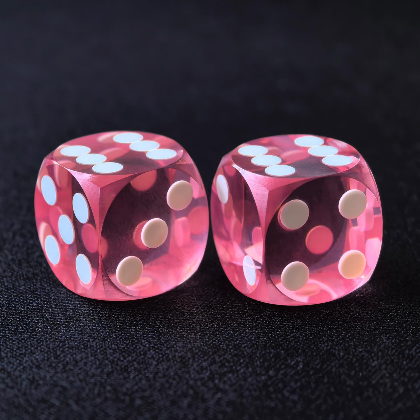 Bescon Professional Precision Backgammon Dice Round Corner 9/16" (14.3mm) with Beveled Corner, Without Serial Number