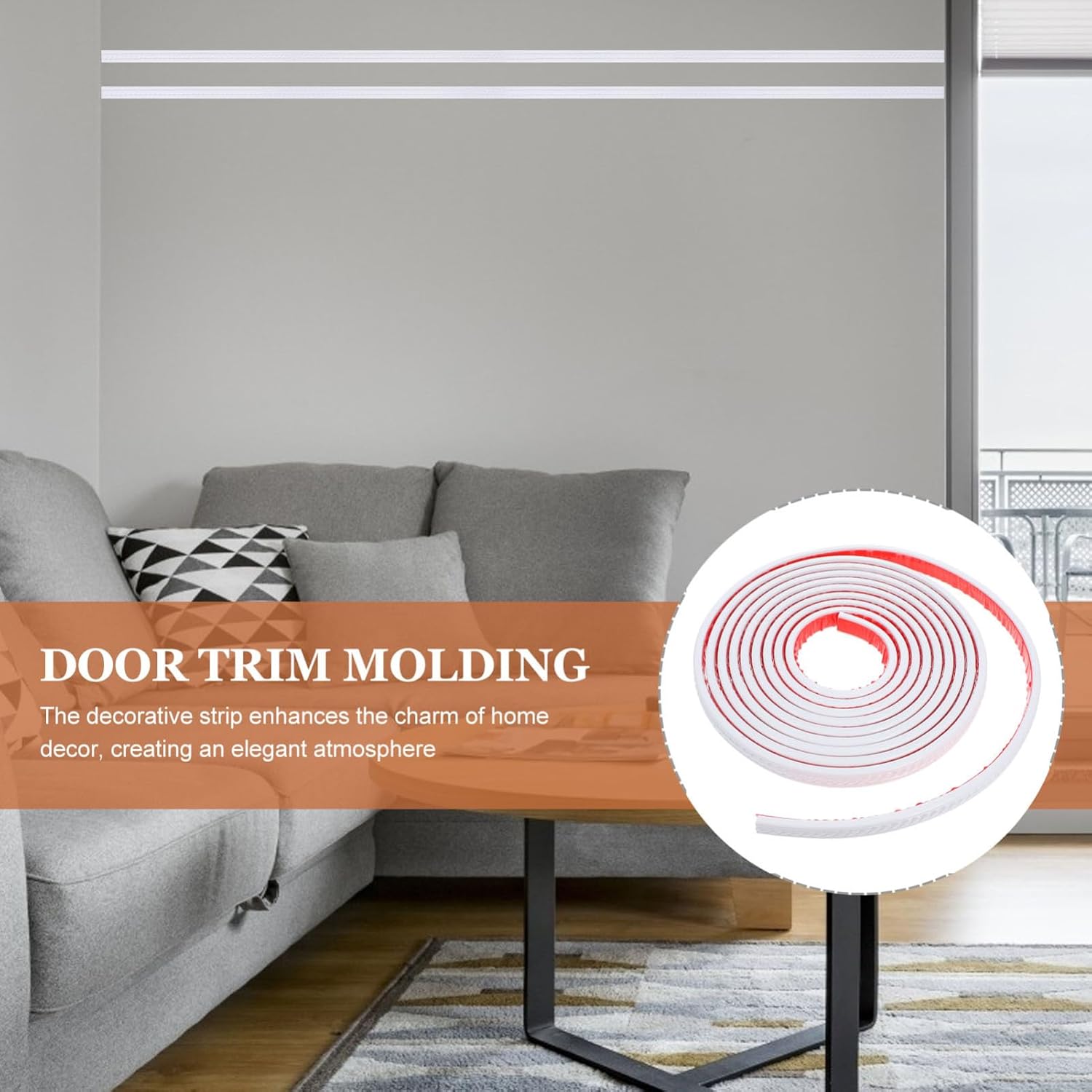 Flexible Self-Adhesive Molding Trim for Decorative Peel and Stick Molding for Home Projects for Smooth Easy Installation