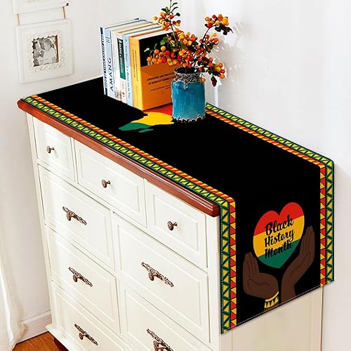 Miniatura 5 de Camino de mesa del mes de la historia negra, festival del patrimonio afroamericano de apoyo, igualdad, celebración social, vacaciones, comedor,