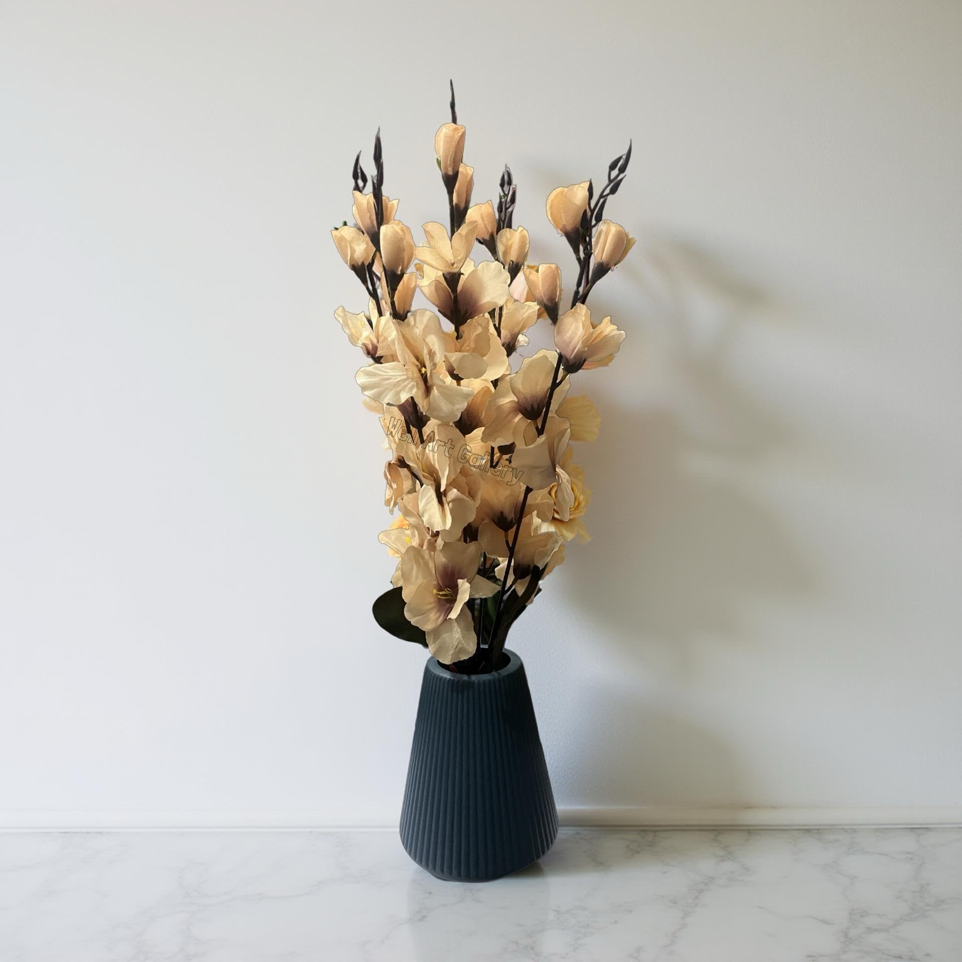 Artificial Gled Flowers Bunch for Home Living Room Corner Table Wedding Decor (Brown)-image-28
