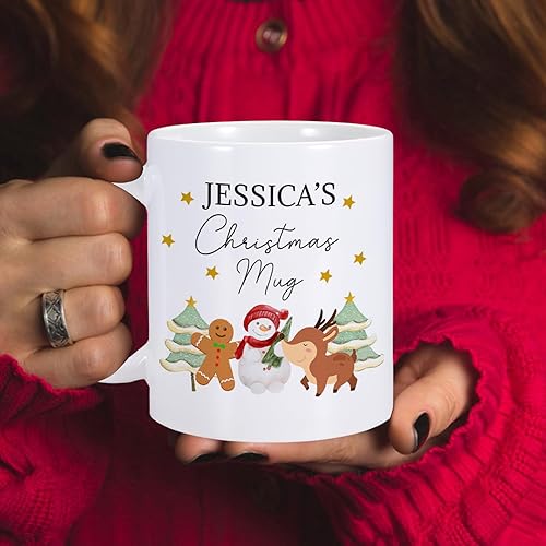 Miniatura 6 de Taza de café de Navidad personalizada con nombre personalizado, tazas de Navidad de 11 onzas, taza de cerámica, taza de té, regalos de Navidad