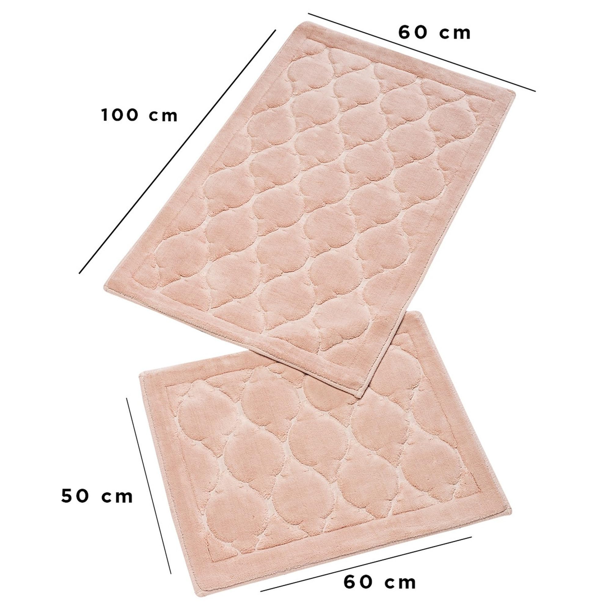 Ensemble de tapis de bain (2 pièces) saumon