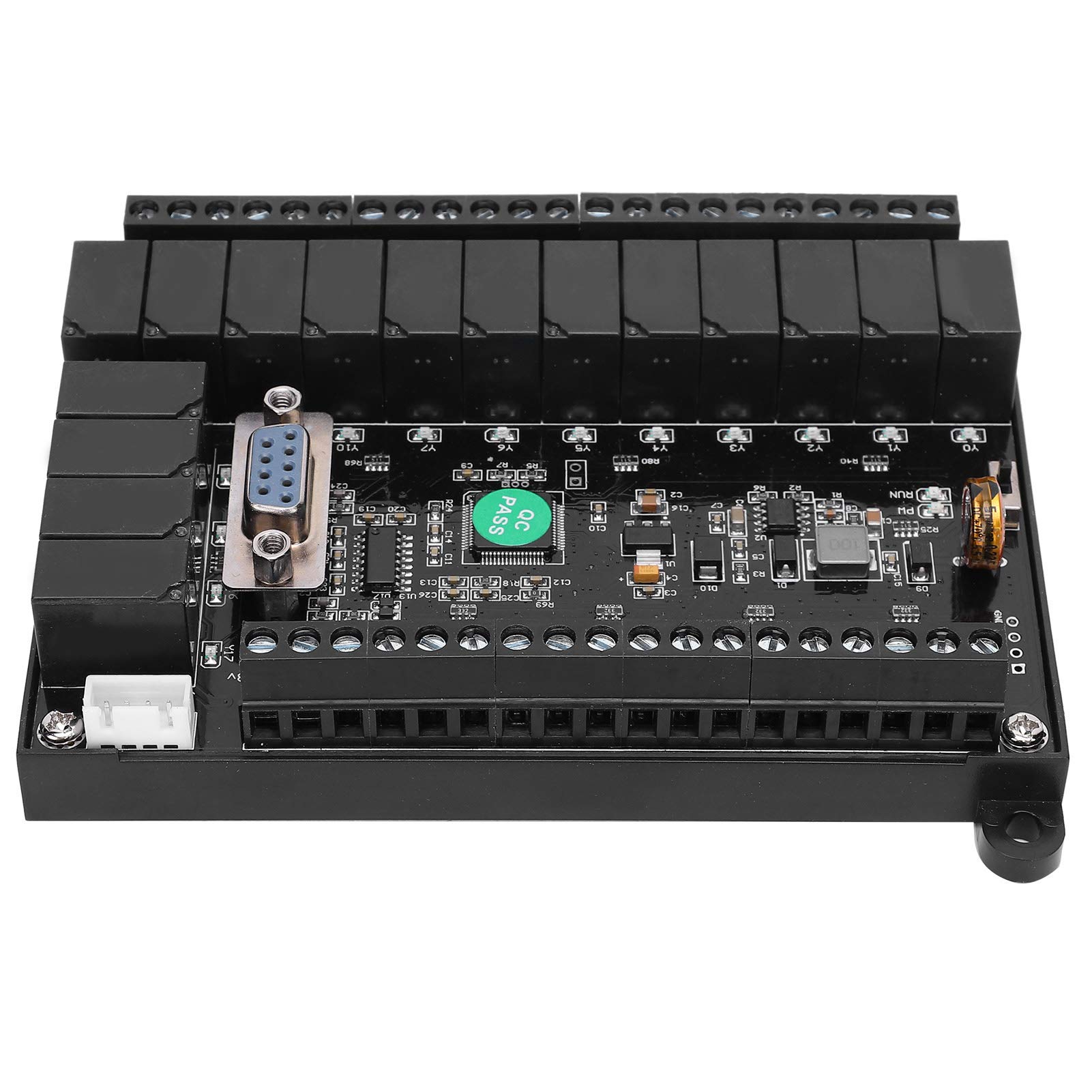 Fafeicy Carte de commande PLC FX1N-32MR, Module de retard de relais de contrôleur Programmable DC10-28 (V), avec analogique, utilisé dans l'équipement de contrôle industriel, Module