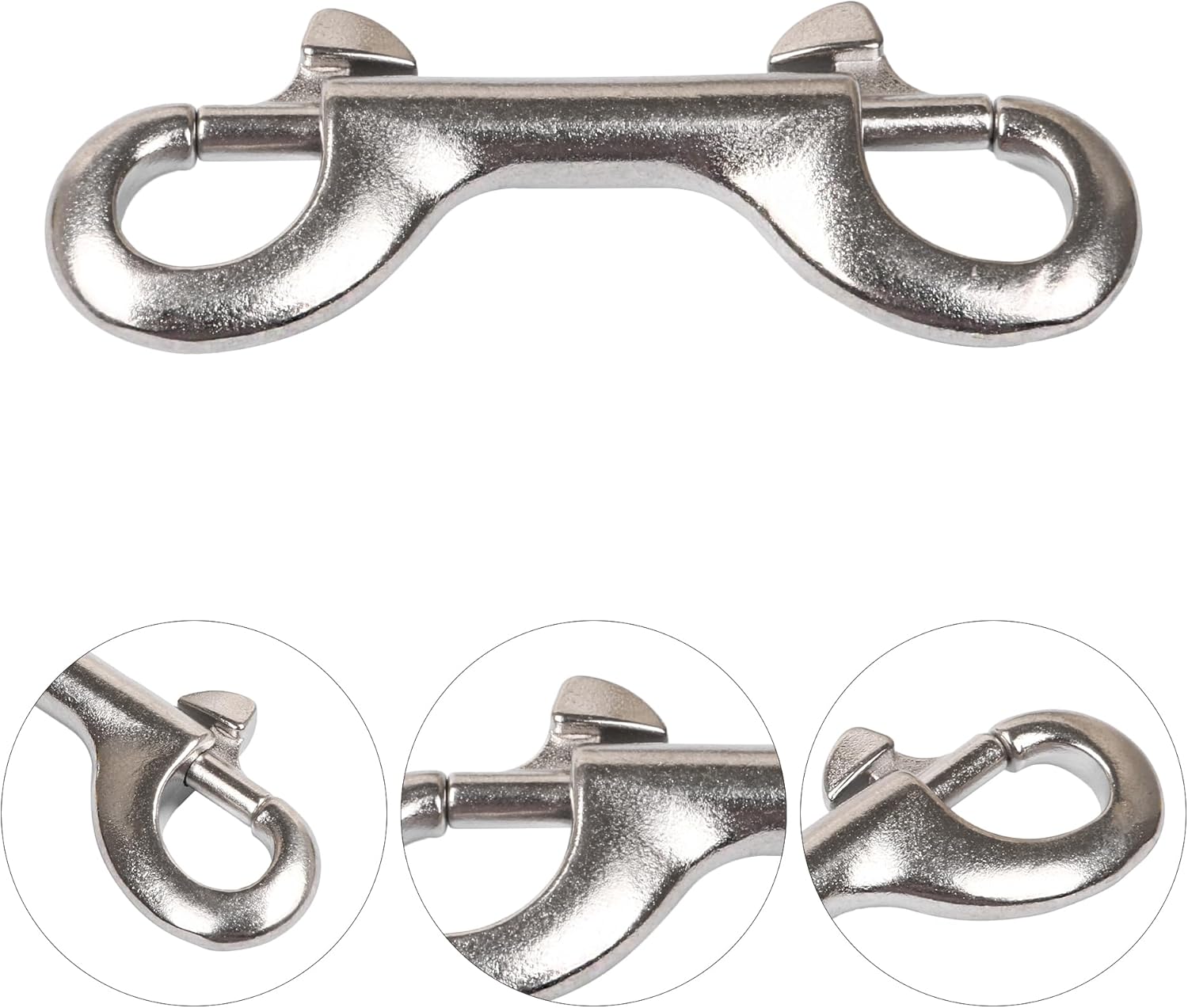 ETFBUY 8 Pcs Stainless Steel Snap Hook Double Ended Trigger Bolts 3-1/2inch Silver