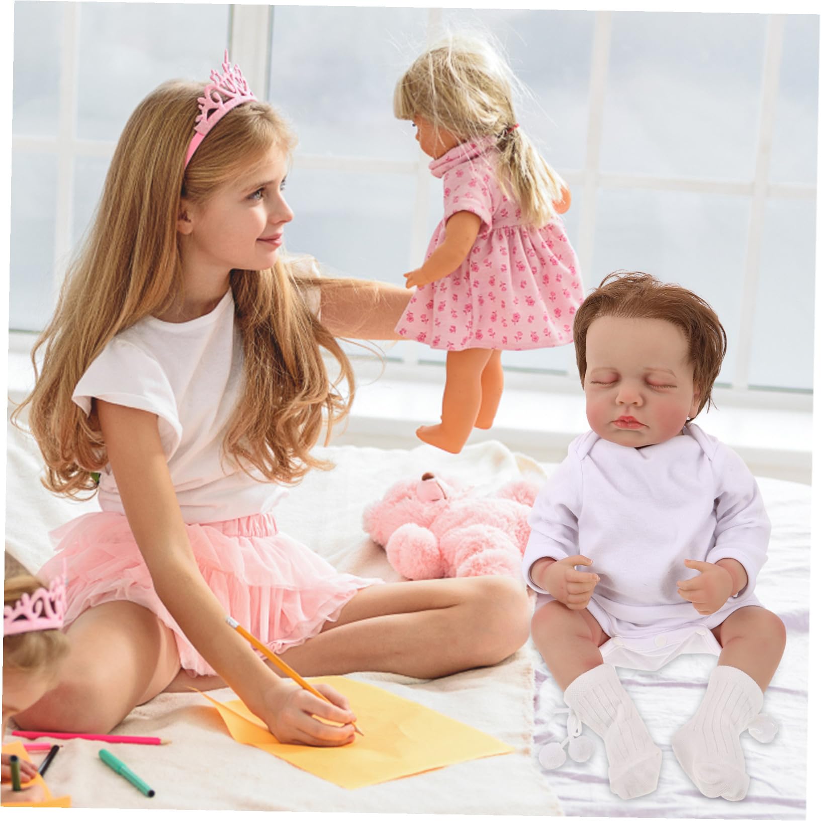 BESTonZON Bambola Realistica da Snodabile Ragazzo Ragazza Ragazza Giocattolo con Accessori Cura per Ragazzo Piccoli Ruolo Finzione