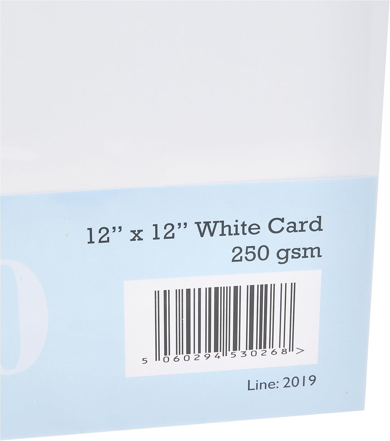 Craft UK 2019 12 x 12 inch 250gsm Premier Card - White (Pack of 20 Sheets)