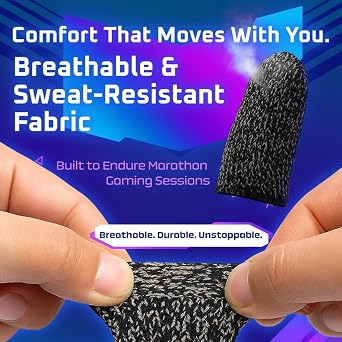 Legend 25 Pairs Gaming Finger Sleeves | Anti-Sweat Breathable Thumb Gloves for Mobile Gaming | Ultra-Thin, High Sensitivity & Non-Slip for PUBG, Call of Duty, Mobile Touchscreen Devices