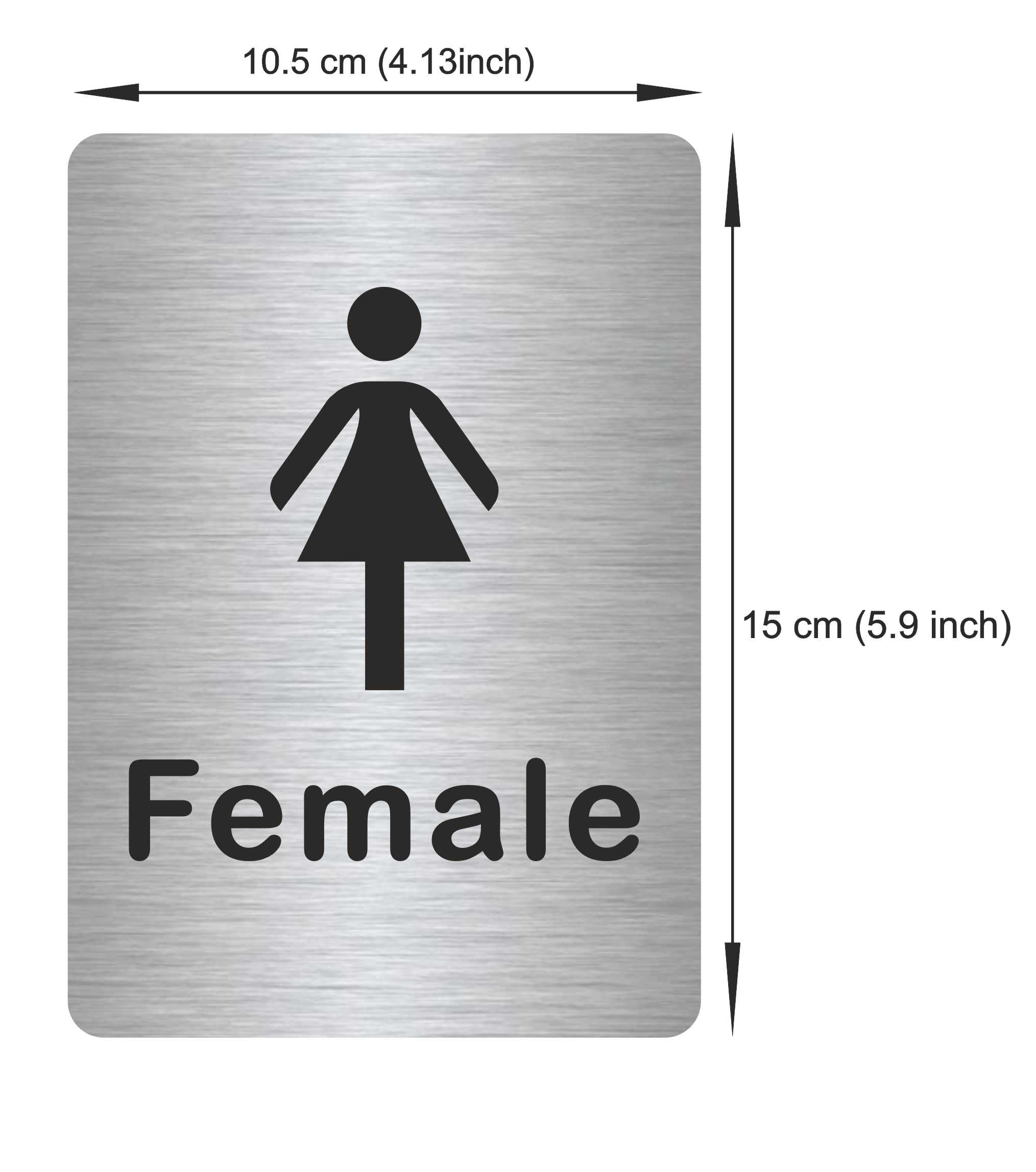 Customcard Ltd Set of 5 Aluminium Signs: Toilets, Male, Female, Accessible, Baby Chang sign-high quality - Image 4