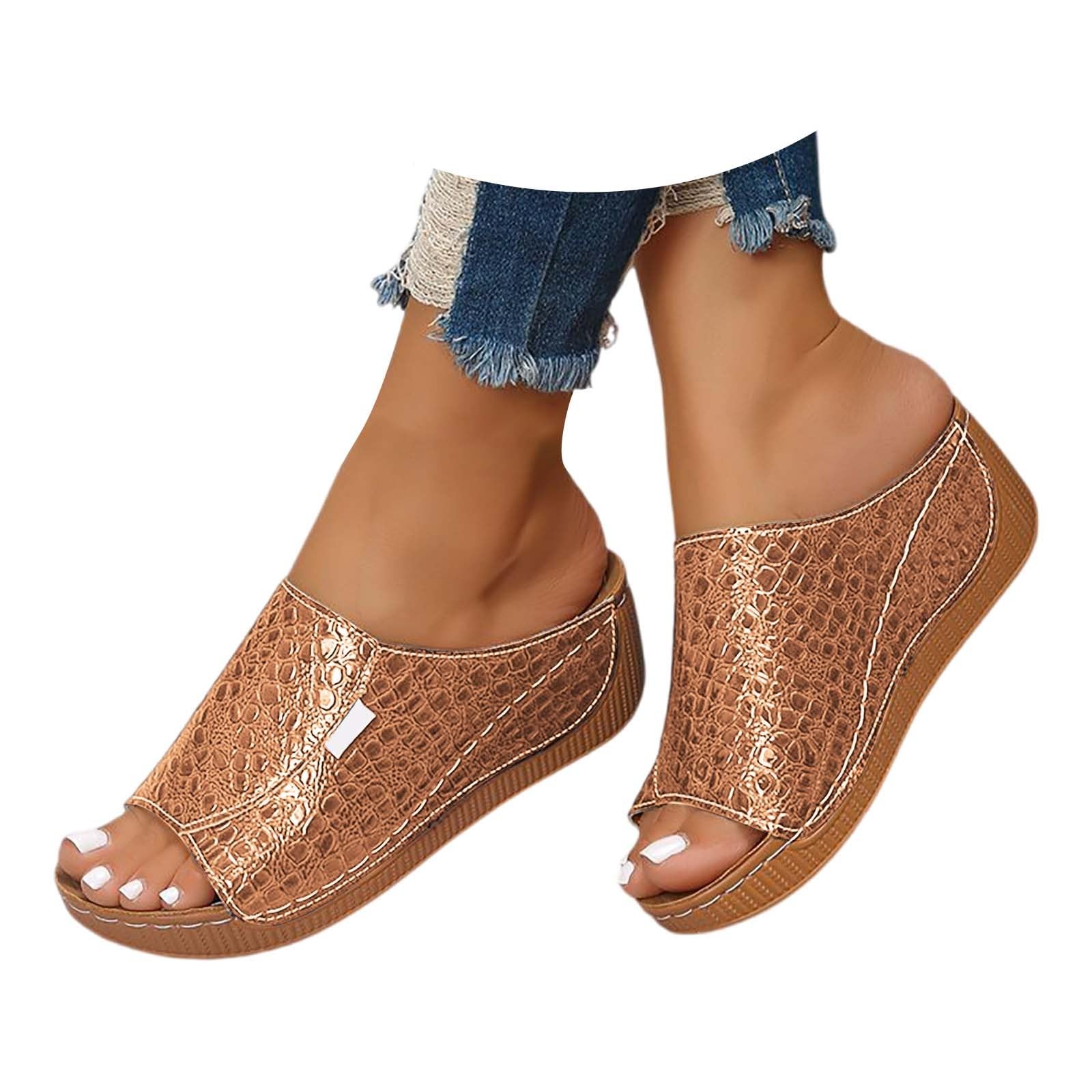 Sandali Donna con Zeppa Zeppe Estive Neri Comodi Ciabatte da Spiaggia con Tacco a Spillo da Donna Suola Sandali Casual Fondo a Spillo Alti Estive Scarpe