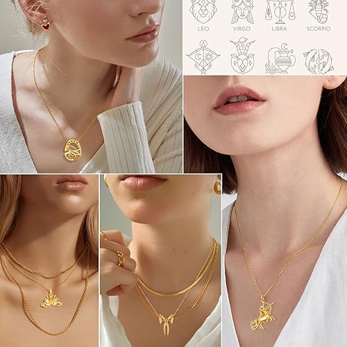 Miniatura 9 de GOLDCHIC JEWELRY Zodiac Constellation Charm Necklace for Women, Gold Horoscope Astrology Pendant Necklaces Birthday Gifts