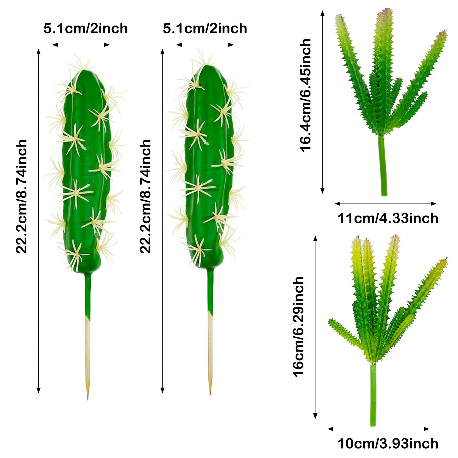 Cayway 10 Pz Succulente Piante Artificiali, Cactus di Artificiali Piante Grasse Finte Decorative Uncotted Faux Flower Succulente per Parete DIY Home Decor