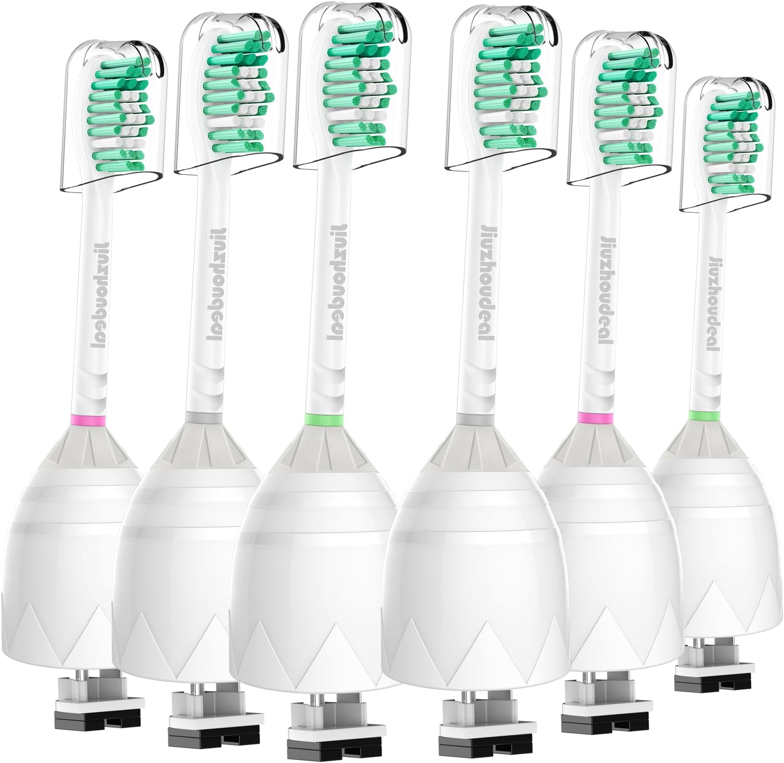 Replacement Toothbrush Heads for Philips Sonicare E-Series, Compatible with Sonicare Essence, Elite, Advance, CleanCare Screw-on Electric Toothbrush HX7022/66, 6 Pack