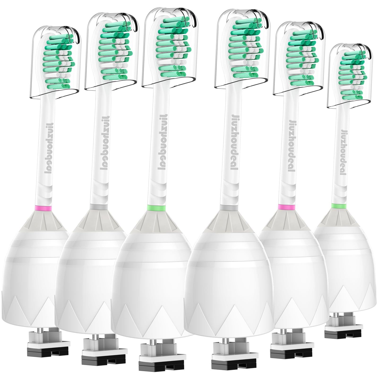 Replacement Toothbrush Heads for Philips Sonicare E-Series, Compatible with Sonicare Essence, Elite, Advance, CleanCare Screw-on Electric Toothbrush HX7022/66, 6 Pack
