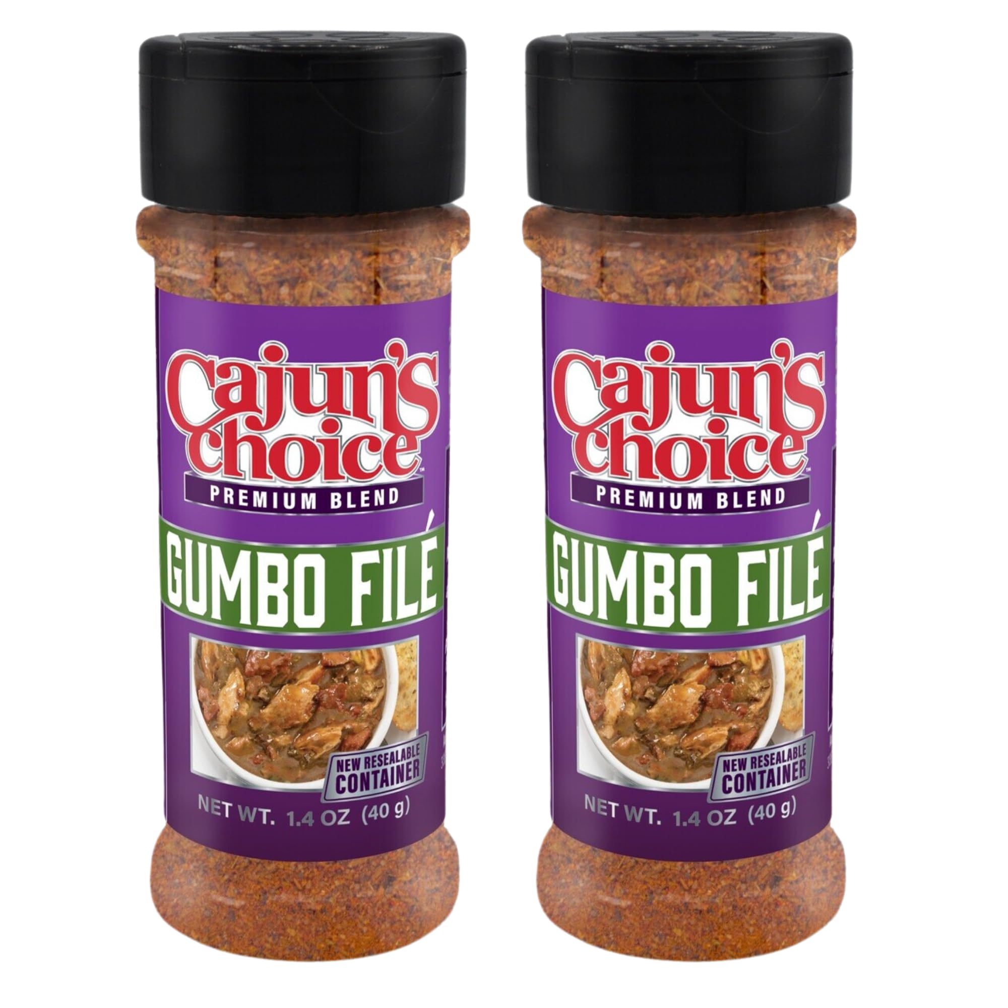 Cajun's Choice Gumbo File - Authentic Cajun Spice for Gumbo, Jambalaya, and Other Louisiana Dishes - Adds Thickening and Aromatic Flavor (Pack of 2)